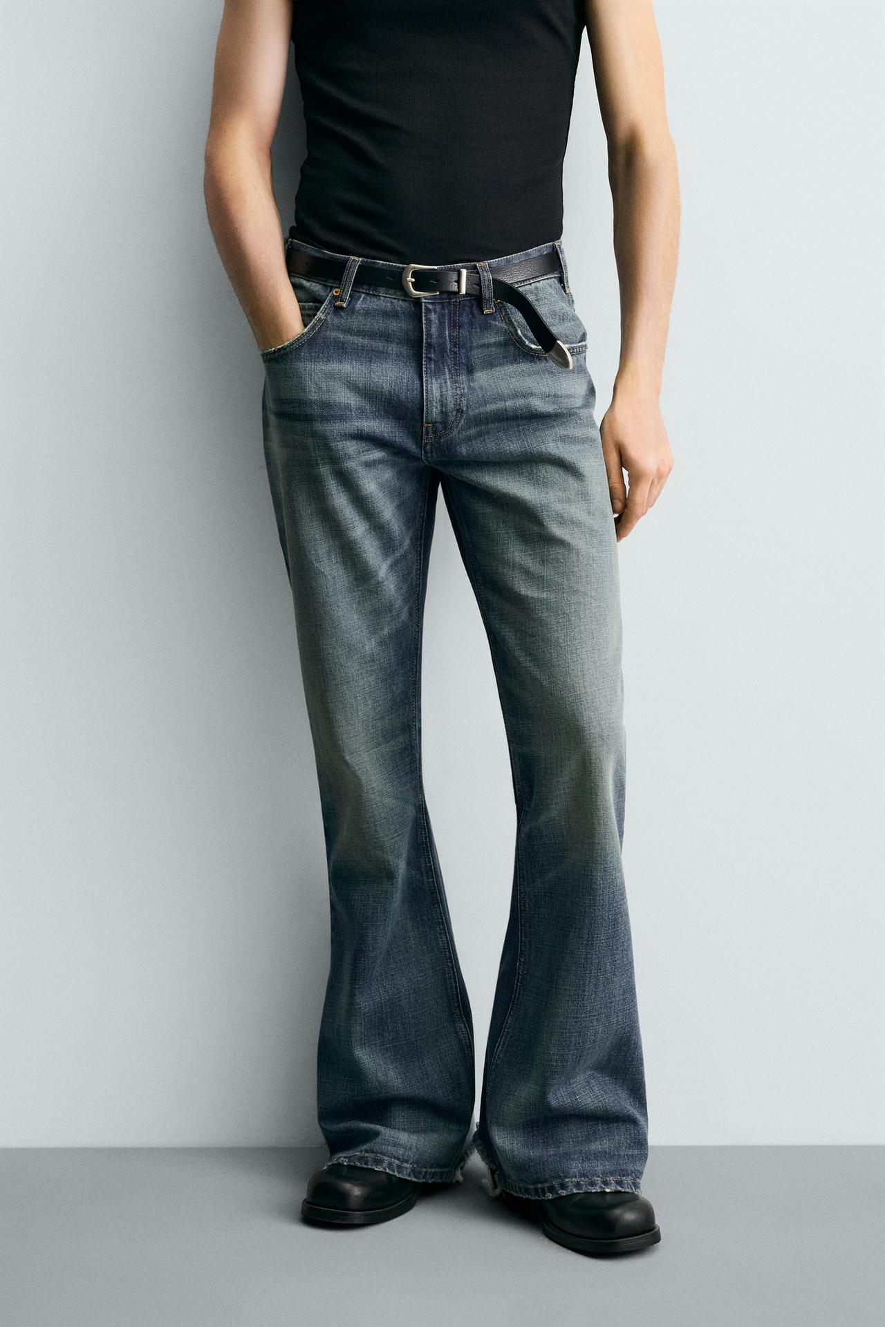 Flared Fit Denim Jeans Men