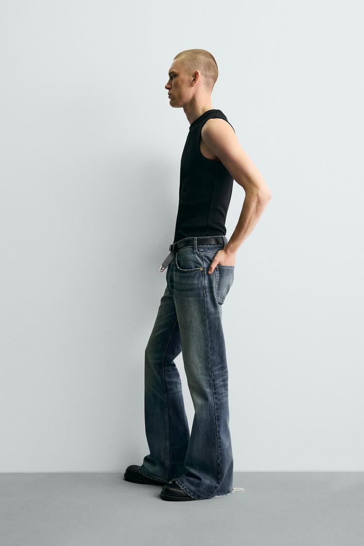 Flared Fit Denim Jeans Men