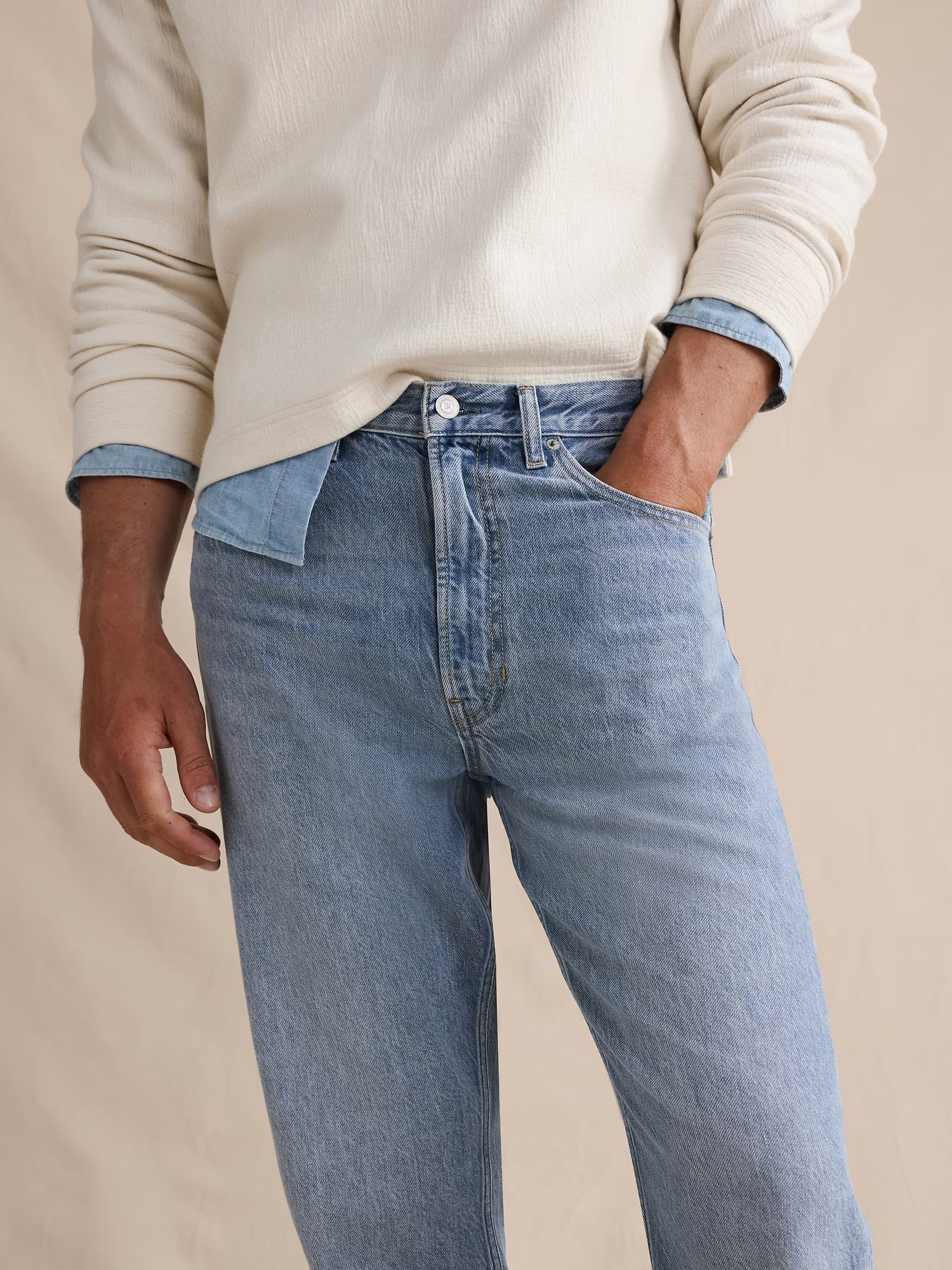 Leisure Fit Denim Jeans Men