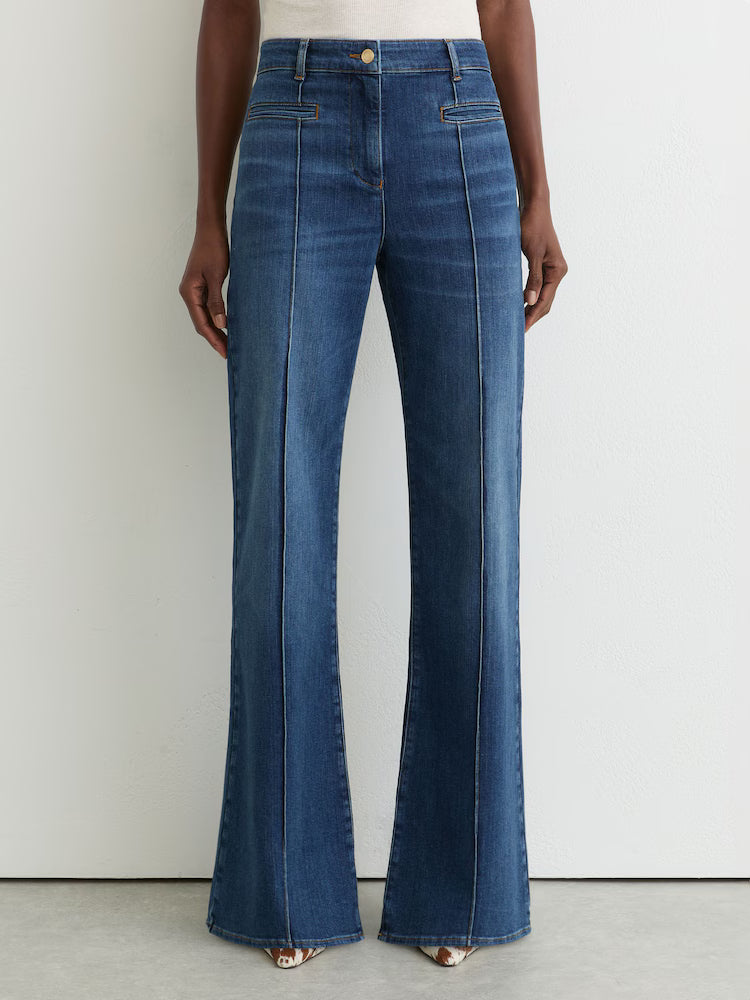 Wide Flared Bottom Denim Jeans Women