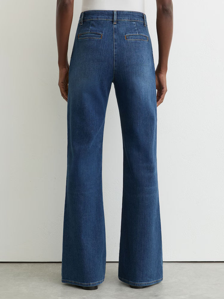 Wide Flared Bottom Denim Jeans Women