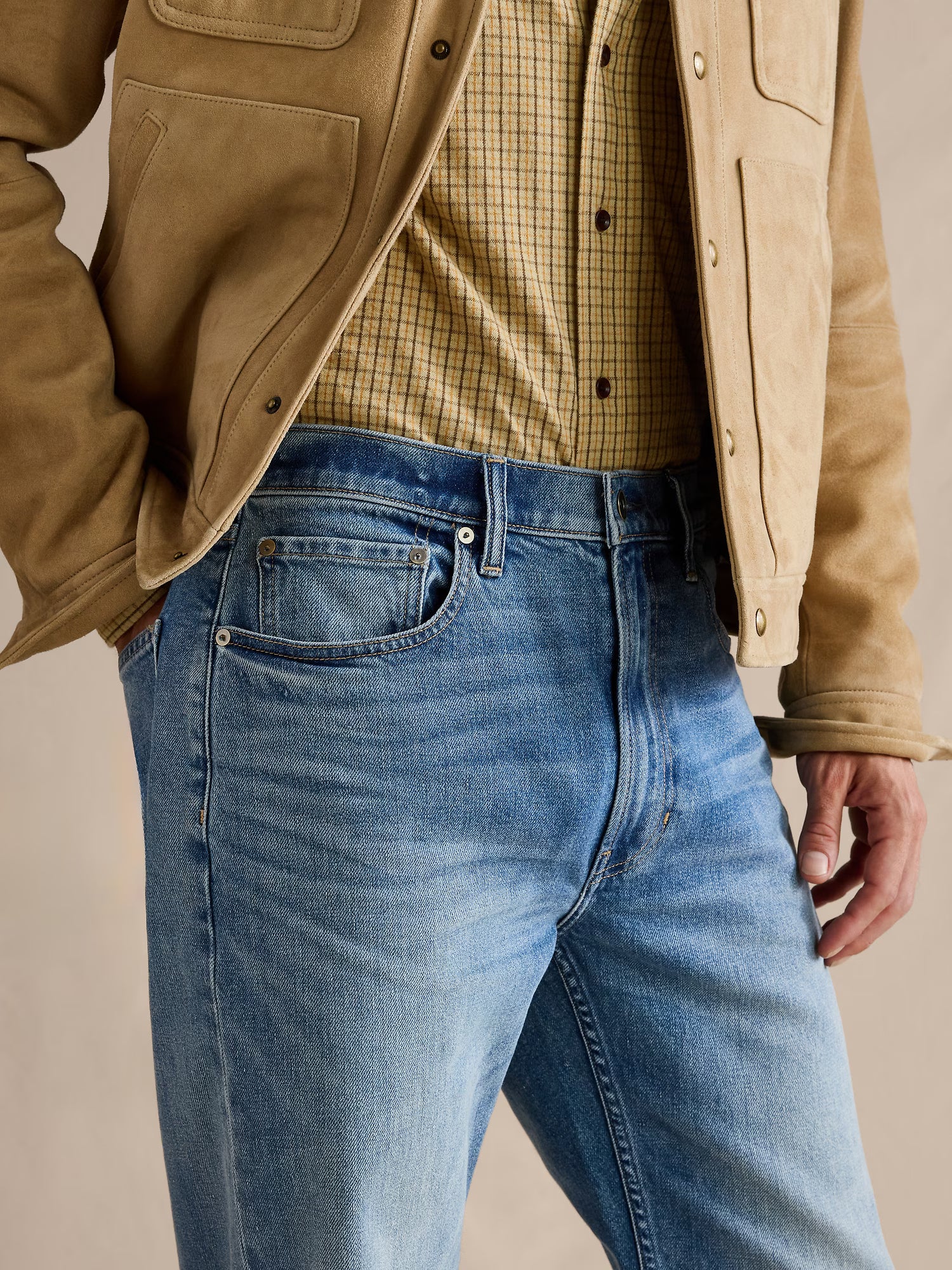 Straight Fit Denim Jeans Men