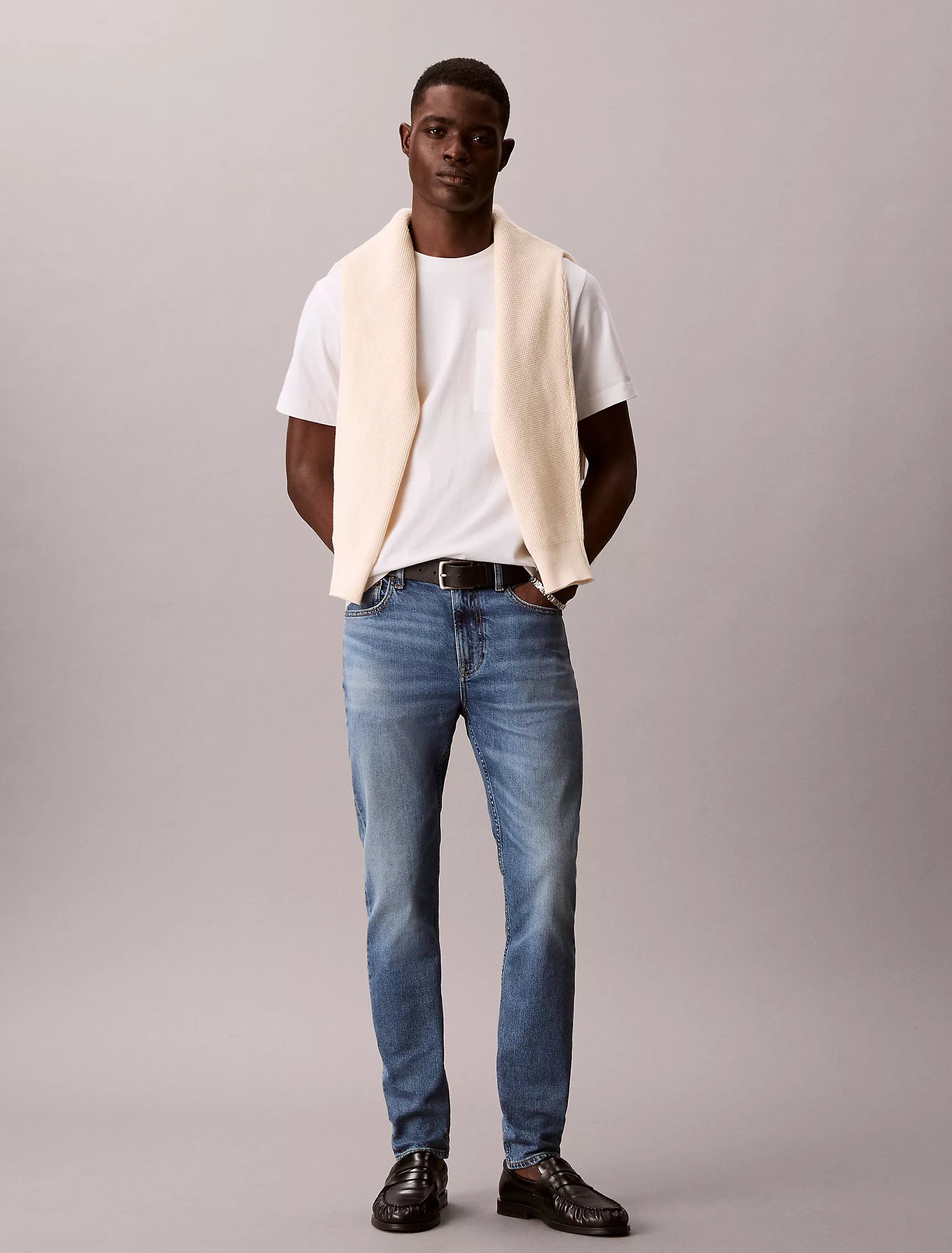 Tapered Fit Denim Jeans Men