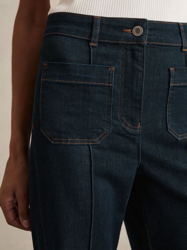 Wide Leg Flared Women Denim Jeans