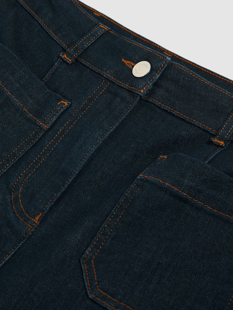 Wide Leg Flared Women Denim Jeans