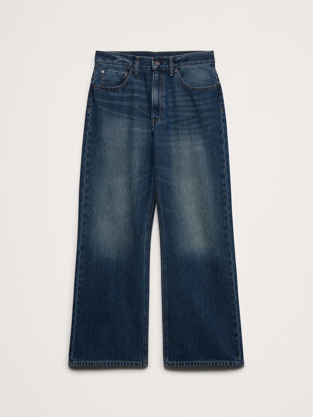 Wide Leg Relaxed Denim Jeans Men