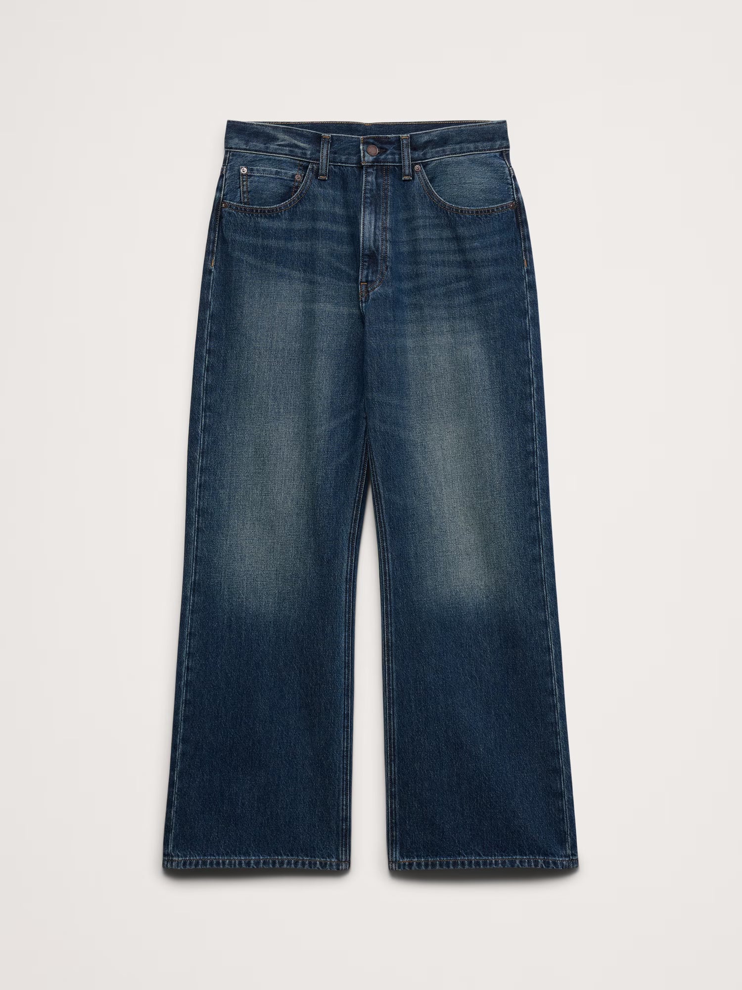 Wide Leg Relaxed Denim Jeans Men