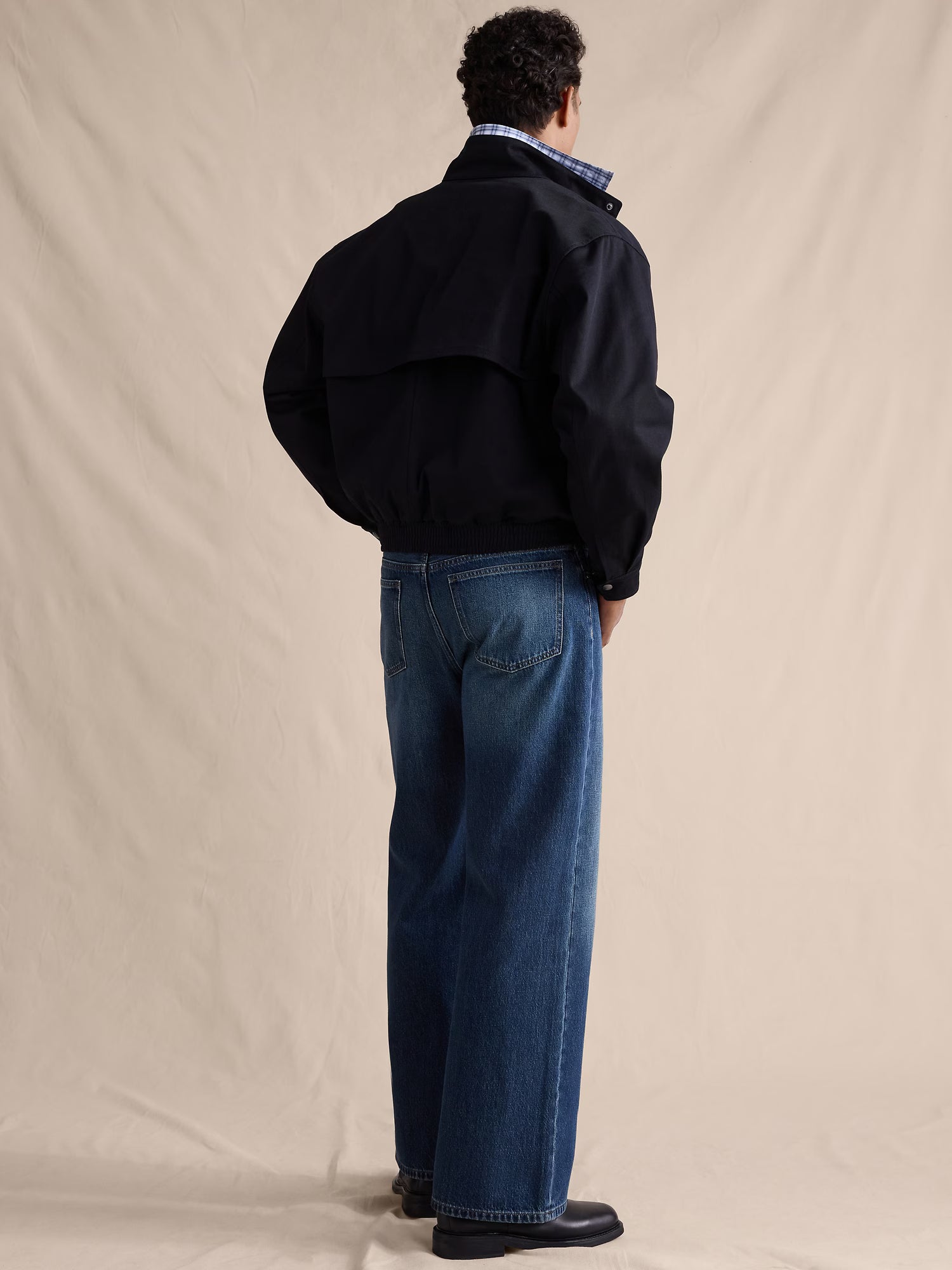 Wide Leg Relaxed Denim Jeans Men